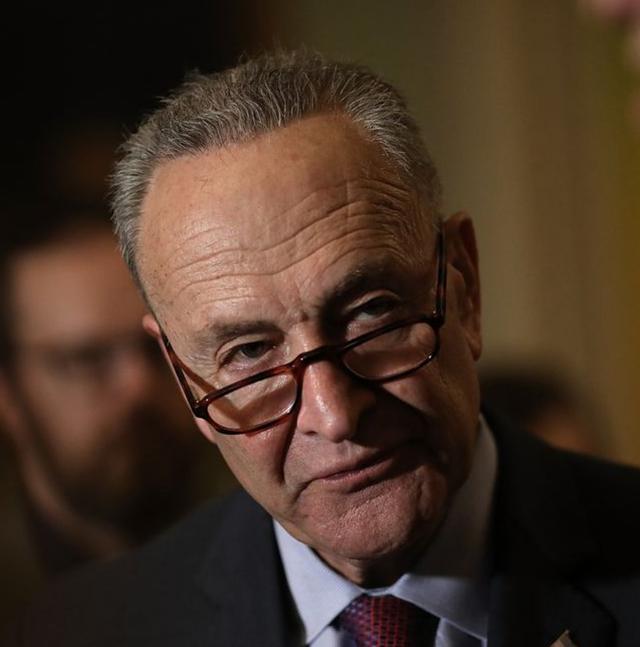 The hairline of Chuck Schumer