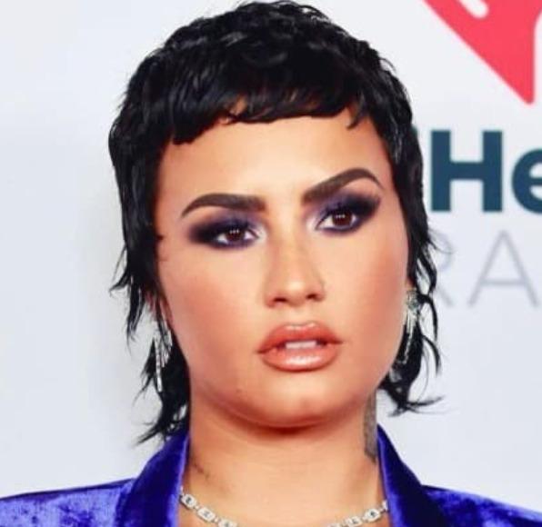 The hairline of Demi Lovato