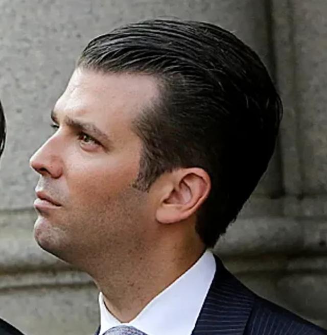 The hairline of Donald Trump Jr.