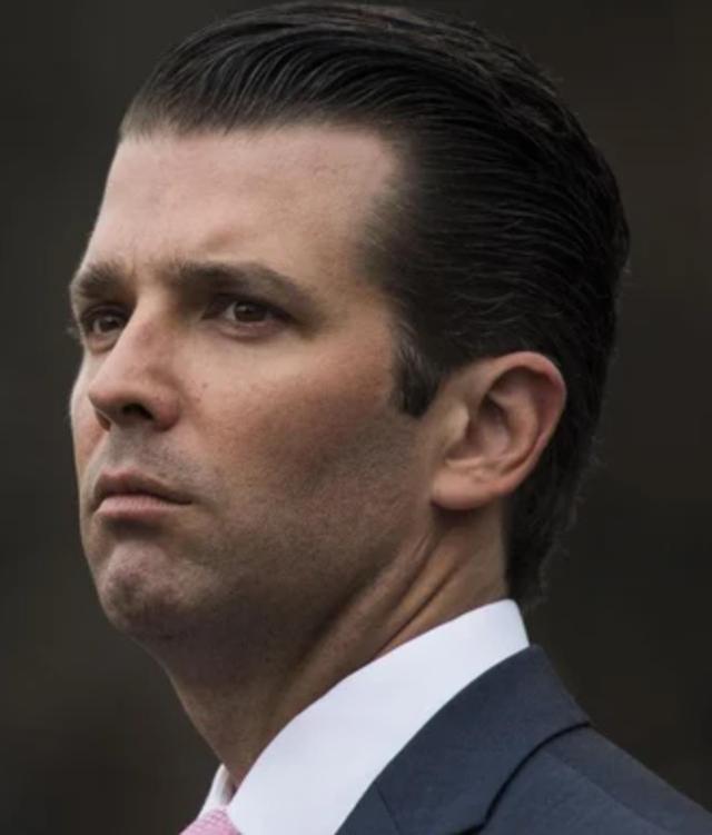 The hairline of Donald Trump Jr.