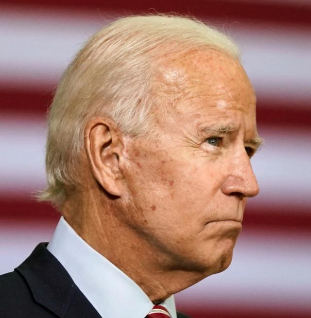 The hairline of Joe Biden