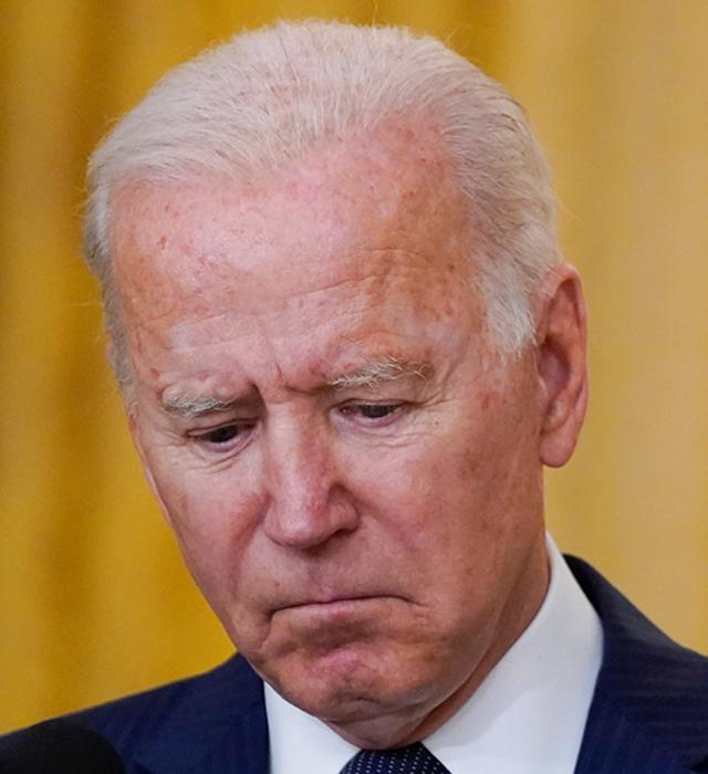 The hairline of Joe Biden