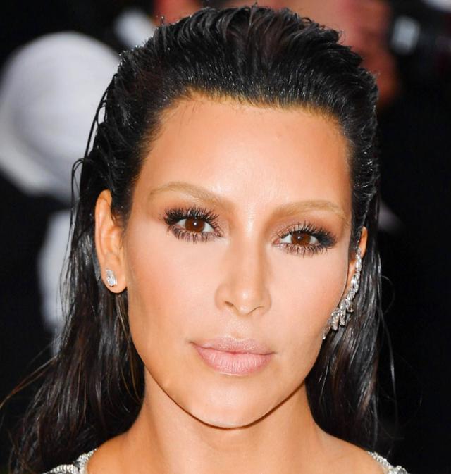 The hairline of Kim Kardashian