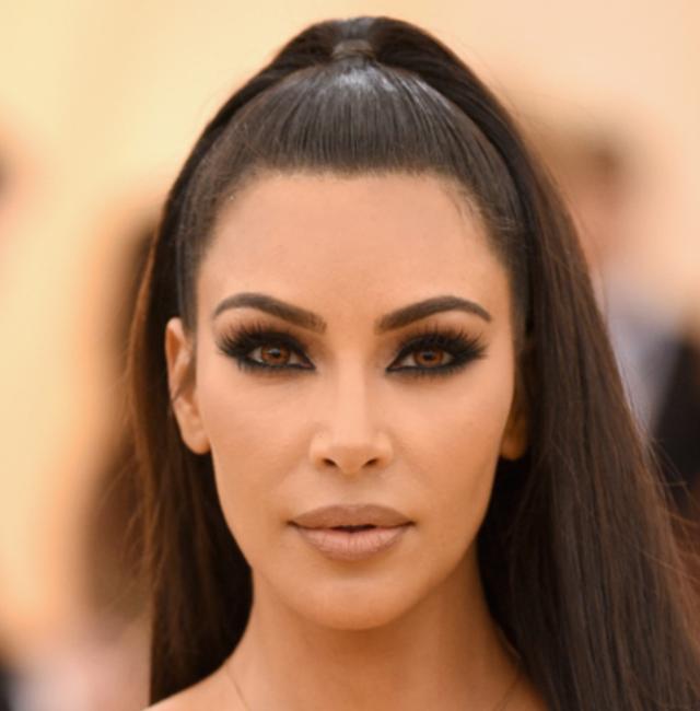 The hairline of Kim Kardashian