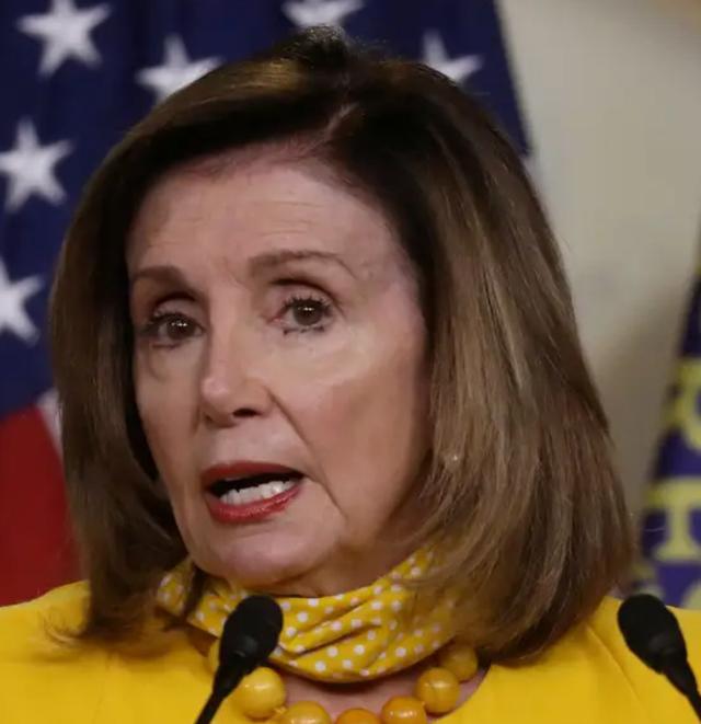 The hairline of Nancy Pelosi