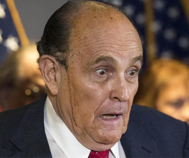 The hairline of Rudy Giuliani