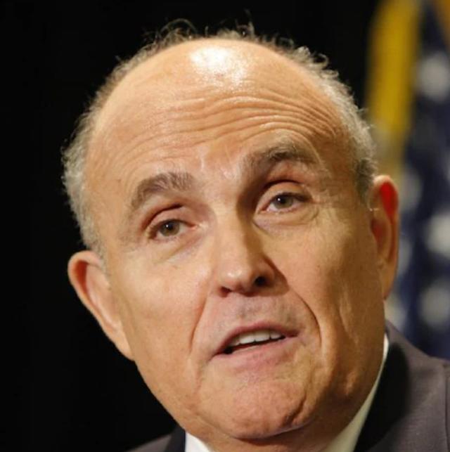 The hairline of Rudy Giuliani