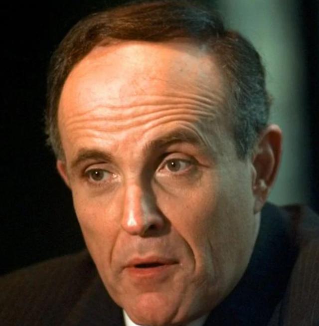 The hairline of Rudy Giuliani