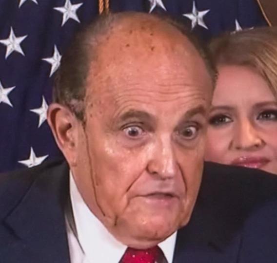 The hairline of Rudy Giuliani