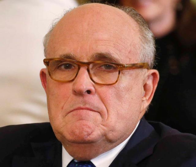 The hairline of Rudy Giuliani